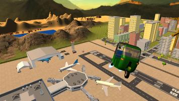 Tuk Tuk Rickshaw Flying Sim 3D скриншот 1