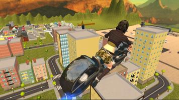Flying Moto Bike City Ride 3D captura de pantalla 1