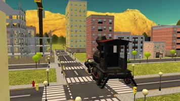 Flying Train Xtreme City Ride скриншот 1