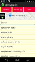 Country Capitals - Map الملصق
