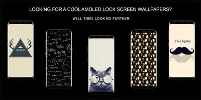 Hipster Black AMOLED Lock Screen Wallpaper Cartaz