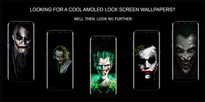 Joker Dark Black AMOLED Lock Screen Wallpaper poster