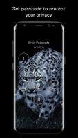 Leopard Dark Black AMOLED Lock Screen Wallpaper 截图 1