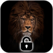 Lion Royal Black AMOLED Lock Screen Wallpaper