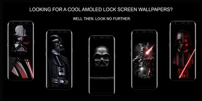 Dark Vader Pattern AMOLED Lock Screen Wallpaper Plakat