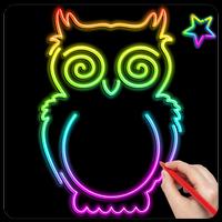 Neon Coloring & Drawing Affiche