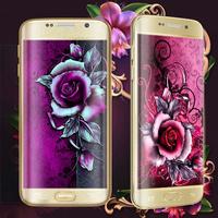 Red Rose Pigeon Heart Theme - Love Theme Wallpaper постер