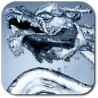 Water dragon. Live wallpaper icon