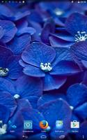 Blue flowers. Live wallpaper. capture d'écran 1