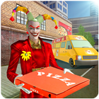 Van futuriste de livraison de pizza: simulateur de icône