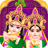 Lord Radha Krishna Live Temple icône