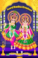 Poster Lord Radha Krishna Live Temple