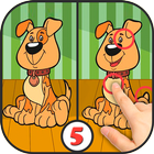 Spot the Differences Puzzle Game – Coloring Pages Zeichen