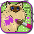 Cats coloring book biểu tượng