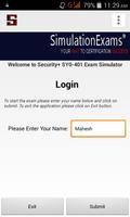 Sim-Ex Exam Sim for Security+ Plakat