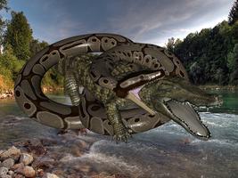 Poster Anaconda Crocodile Battle