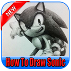 How to draw sonic-icoon