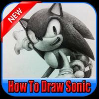 Poster How to draw sonic