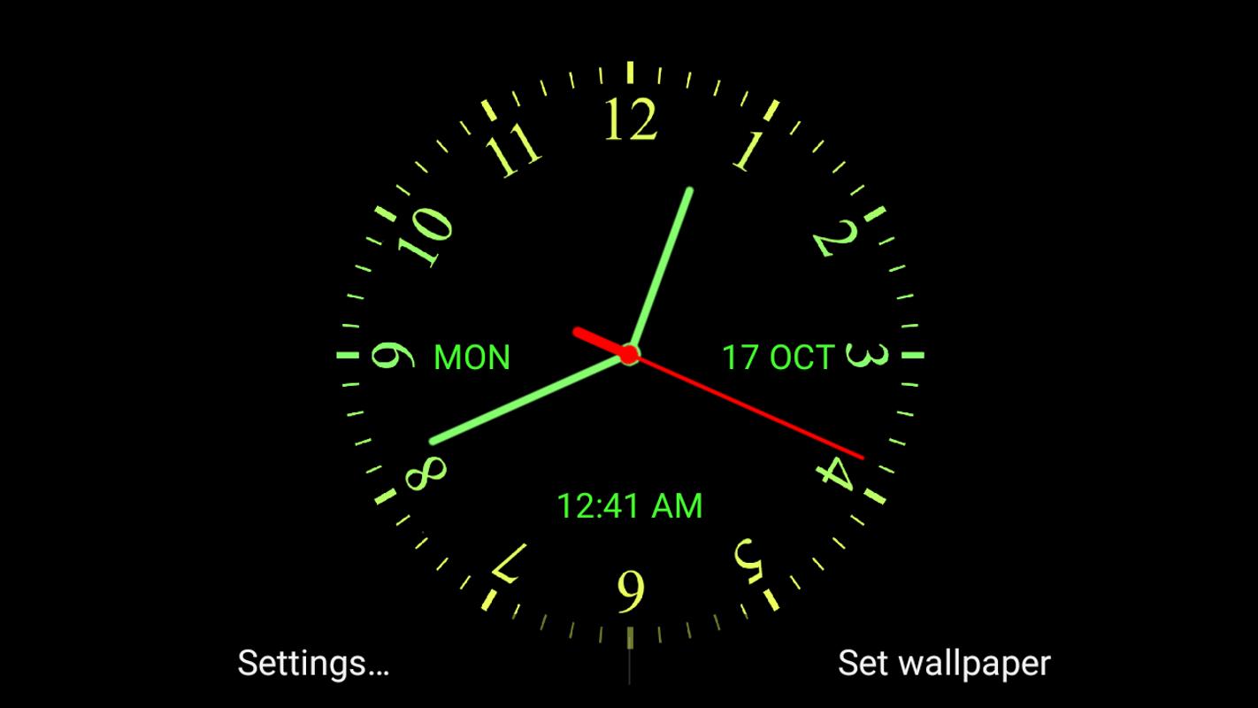 Живые часы на рабочий. Аналоговые часы на экран. Аналоговые часы для андроид. Живые обои часы. Аналоговые часы на черном фоне.