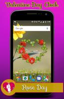 Valentine day clock live wallpaper Cartaz