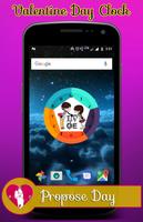 Valentine day clock live wallpaper imagem de tela 1