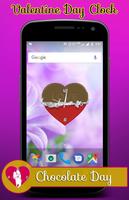 Valentine day clock live wallpaper imagem de tela 2