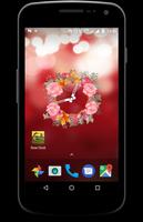 Rose clock live wallpaper capture d'écran 1