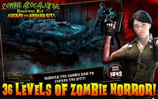 Zombie Apocalypse Survival Kit الملصق