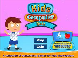 Kids Computer Learning Quiz Plakat