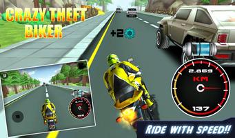 3D Crazy Theft Biker capture d'écran 1