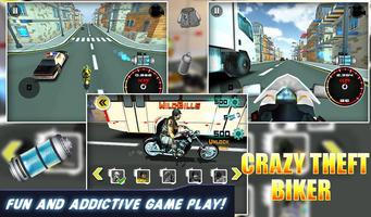 3D Crazy Theft Biker capture d'écran 2