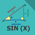sine, cosine, tangent of an angle icon