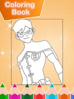 Coloring Game of Young Justice تصوير الشاشة 3