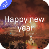 Happy new year gif أيقونة