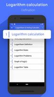 Logarithm calculator and Formu Affiche