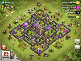 base clash of clans th8 Affiche