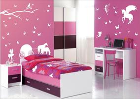 Girl Bedroom Design Ideas capture d'écran 1