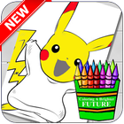 Coloring Pokemo - Pikachu icône