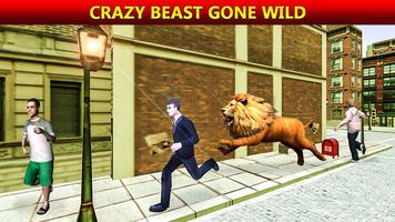 Angry Beast Lion Attack poster