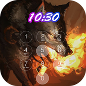 fire wolf kika lock screen icon