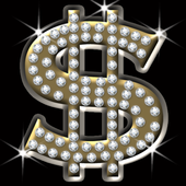 Sparkling Dollar Sign icon