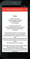 Poster Best Love Songs with Lyrics