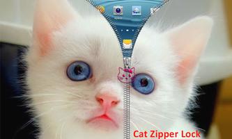 پوستر Cat Zipper Lock