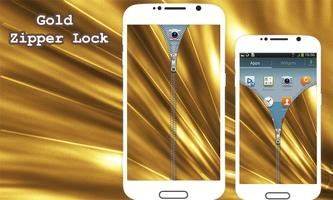 Gold Zipper Lock Affiche
