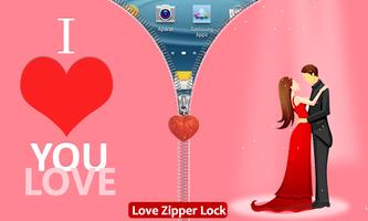 Love Zipper Lock Affiche
