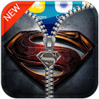 Pantalla de bloqueo de cremallera Superman icono