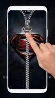 Pantalla de bloqueo de cremallera Superman Poster