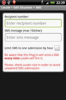 Locale SMS Plug-in (cupcake) screenshot 1