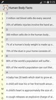 Human Body Facts capture d'écran 1