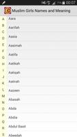 Muslim Girls Names and Meaning پوسٹر